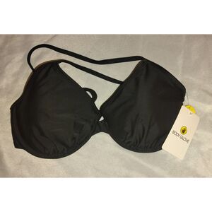 NWT Body Glove Smoothies Solo D Cup Bikini Top - Black Underwire Multi Way Back